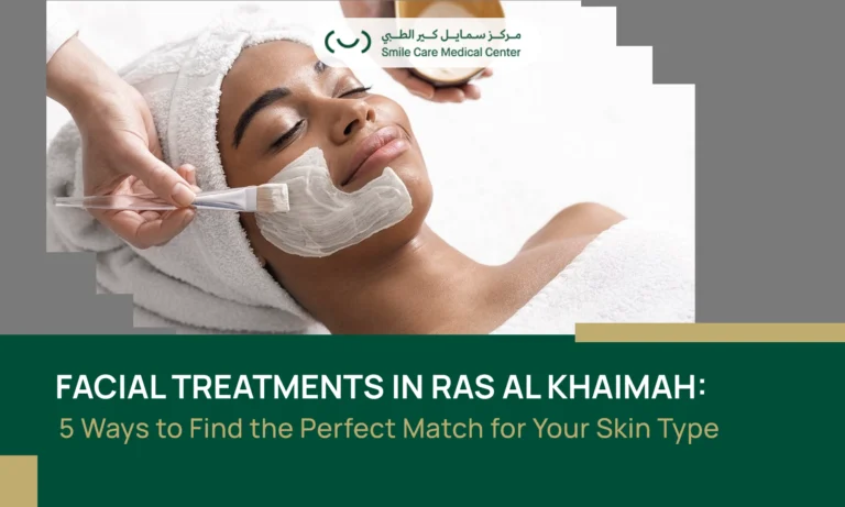 Facial Treatments in Ras Al Khaimah – woman receiving a rejuvenating face mask at a luxury spa.