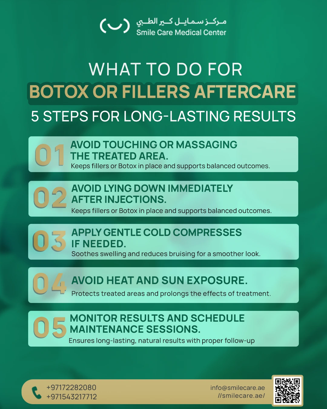 Discover the key Botox or Fillers Aftercare tips to achieve safe and effective results after treatment.