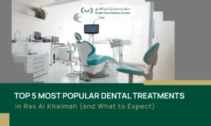 Modern dental clinic interior with advanced equipment for Dental Treatments in Ras Al Khaimah.